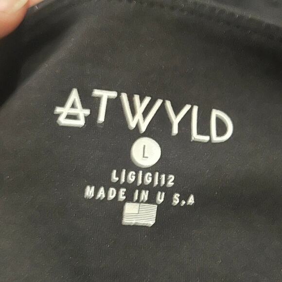 ATWYLD Women’s Motorcycle Leggings Large Black Stretch Biker Moto USA - Picture 4 of 11